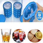 Space-saving 2-in-1 silicone ice cube tray with cooling function - Fioriscas