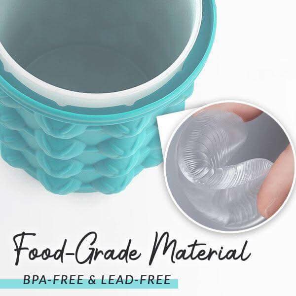 Space-saving 2-in-1 silicone ice cube tray with cooling function - Fioriscas