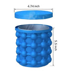 Space-saving 2-in-1 silicone ice cube tray with cooling function - Fioriscas