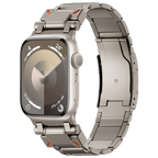 Řemínek Apple Watch, titanový řemínek Auridan s nastavitelným zapínáním