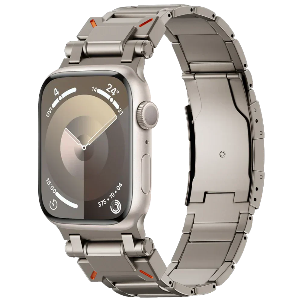 Řemínek Apple Watch, titanový řemínek Auridan s nastavitelným zapínáním