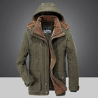 Parka imbottito da uomo ArdentVale, cappotto invernale foderato in morbido peluche