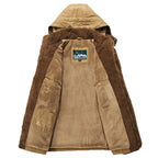 Parka imbottito da uomo ArdentVale, cappotto invernale foderato in morbido peluche