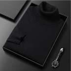 Pull à col roulé pour homme, maille en cachemire et coton Elorien