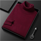 Pull à col roulé pour homme, maille en cachemire et coton Elorien
