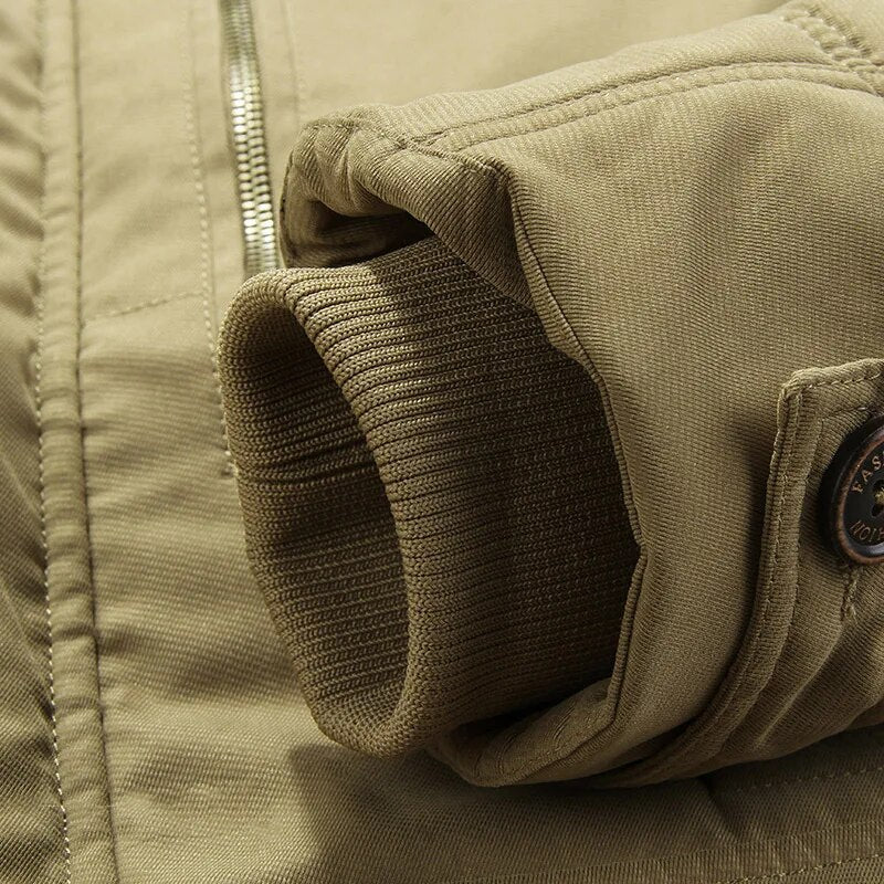 Parka imbottito da uomo ArdentVale, cappotto invernale foderato in morbido peluche