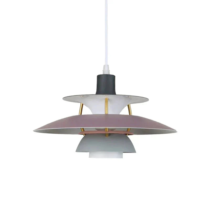 Lampa wisząca LED Morandi z wielokolorowym metalowym kloszem do salonu | Fioriscas