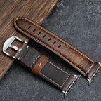Óraszíj Apple Watch-hoz, viaszolt vintage marhabőr