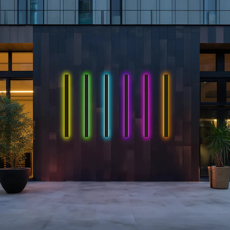 Applique murale noire élégante, luminaire LED Nyx pour murs extérieurs
