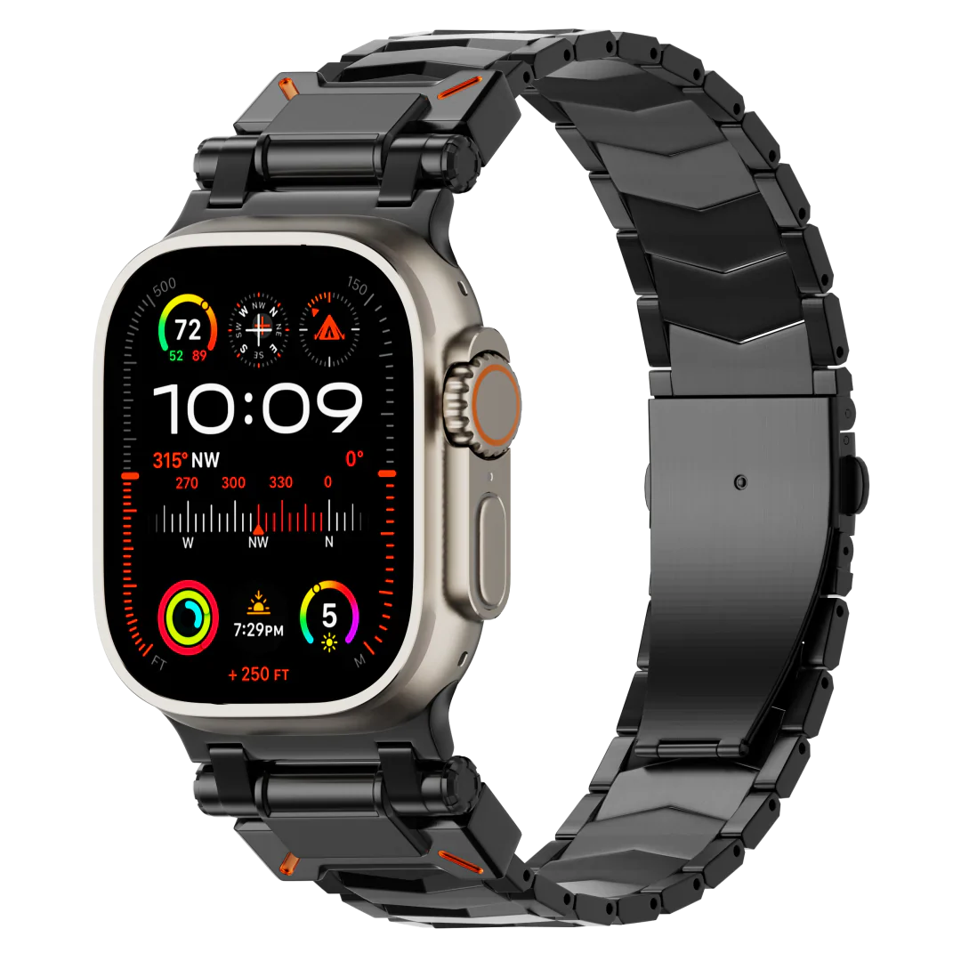 Elestra V01 titanový řemínek na hodinky pro Apple Watch, design ve tvaru V