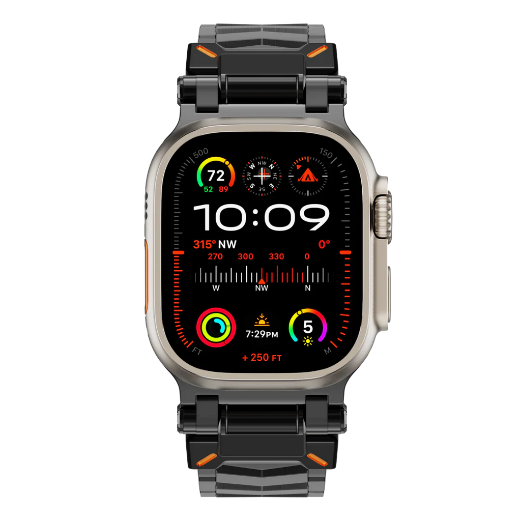 Elestra V01 titanový řemínek na hodinky pro Apple Watch, design ve tvaru V