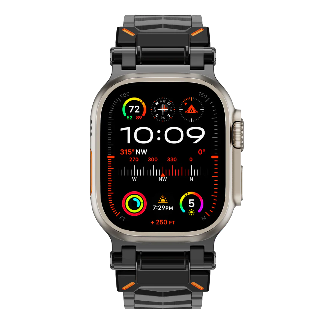 Elestra V01 titanový řemínek na hodinky pro Apple Watch, design ve tvaru V