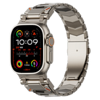 Elestra V01 titanový řemínek na hodinky pro Apple Watch, design ve tvaru V