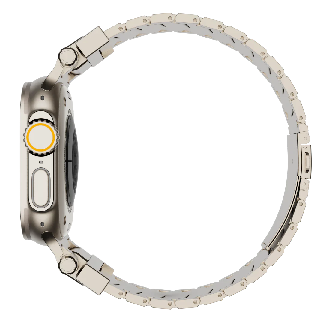 Elestra V01 titanový řemínek na hodinky pro Apple Watch, design ve tvaru V
