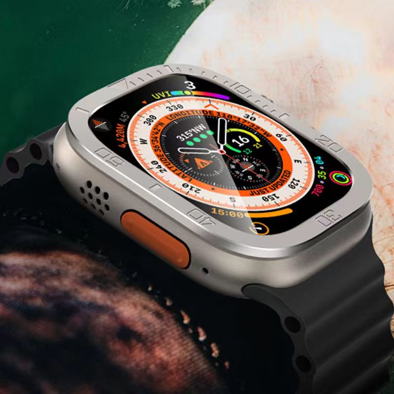 Gehard glazen schermbeschermer voor Apple Watch Ultra, Vellon