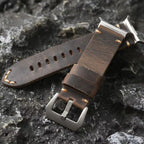 Full-Grain Leather Watch Band, Vintage Patina, Fits Samsung Watch Ultra 47mm