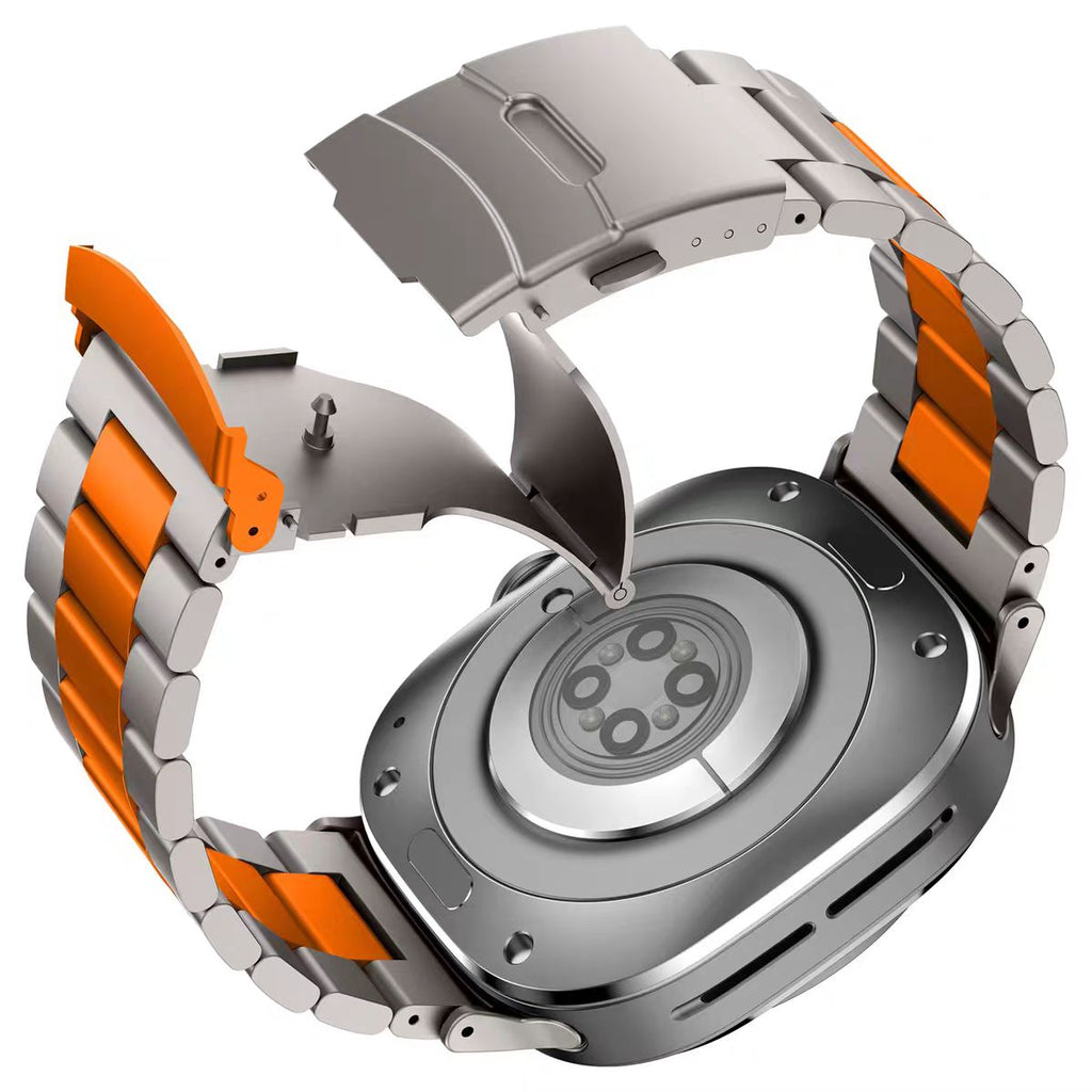 Aurex Titanium Watch Band for Samsung Galaxy Watch Ultra, Folding Buckle