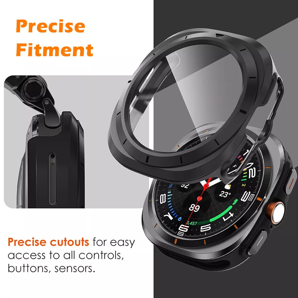 Samsung Galaxy Watch Ultra 47mm etui, Orvalo hærdet glascover