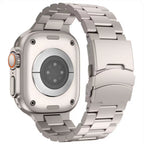 Pasek Apple Watch z tytanu z składanym zapięciem bezpieczeństwa, styl Kestrel