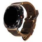 Full-Grain Leather Watch Band, Vintage Patina, Fits Samsung Watch Ultra 47mm