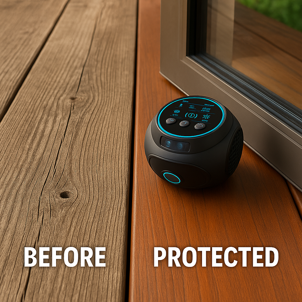 Breevo 360° repellente a ultrasuoni con spina per api e vespe, per patii