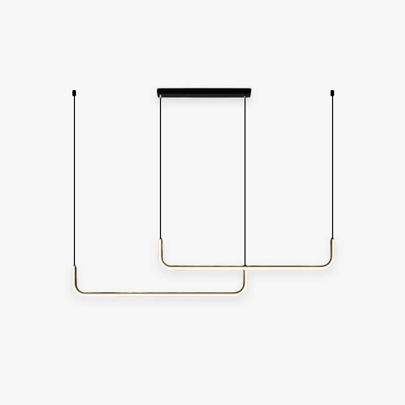 EdgeGlow metalen en siliconen hanglamp met lichtbalk, twee ledkoppen, 90-150 cm