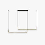 EdgeGlow metalen en siliconen hanglamp met lichtbalk, twee ledkoppen, 90-150 cm