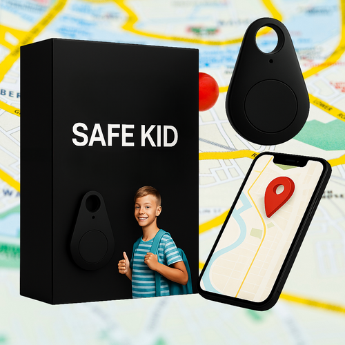 KidiSafe Vedenkestävä GPS-paikannin lapsille, reaaliaikainen sijainti ja SOS-hälytys