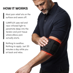 Suport ElbowRelief Pro pentru terapie cu lumină roșie – bandaj purtabil pentru cot, cu lungimi de undă de 660 nm și 850 nm | Fioriscas