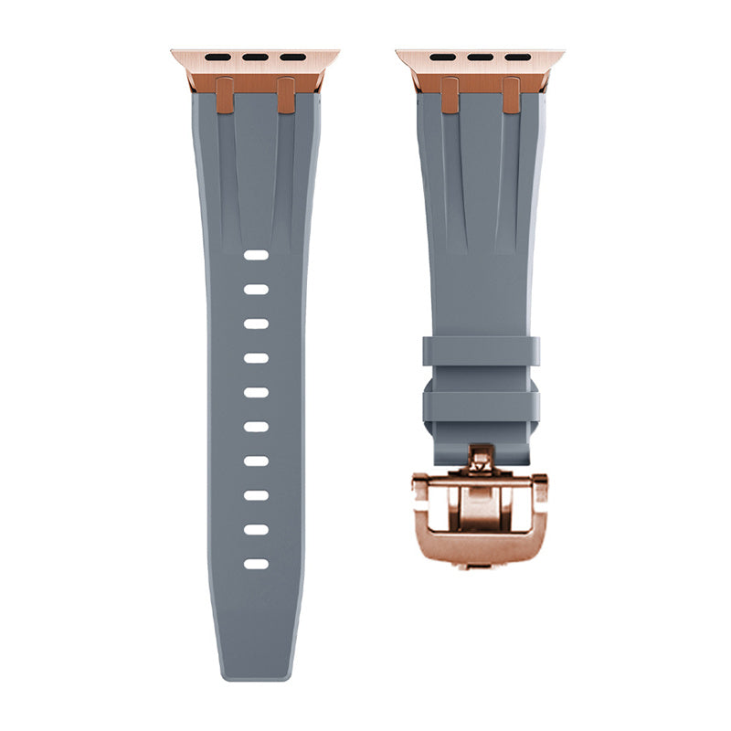 Novara Silicone Apple Watch Band With Titanium Adapter & Butterfly Clasp