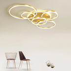 LunaRing Flydende Ring LED Loftslampe, Guld eller Hvid, Fjernbetjent Dæmpbar