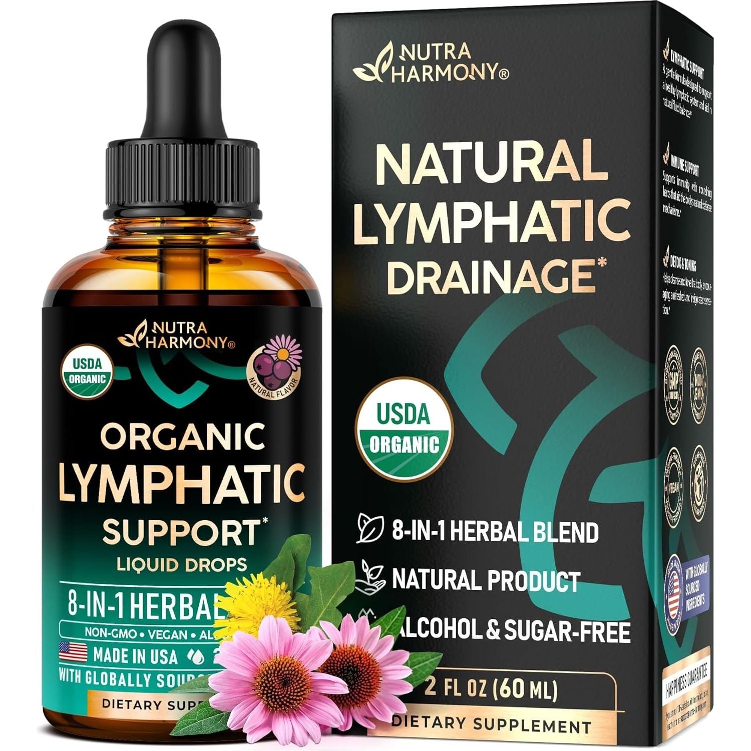 Gouttes botaniques pour le bien-être lymphatique et les soins quotidiens | Fioriscas