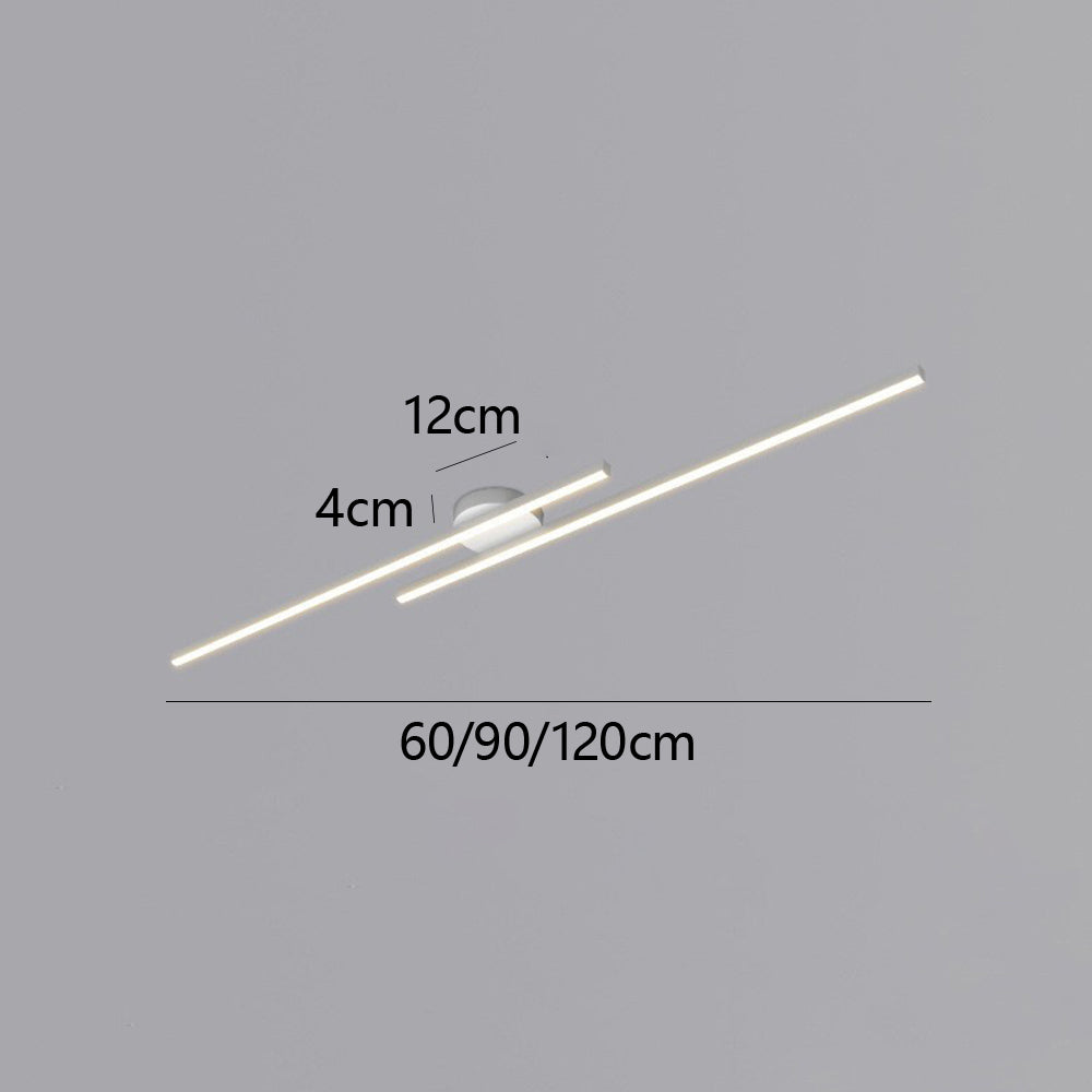 Ultra-Slim LED Semi-Flush Ceiling Light in Aluminum, LumenVale