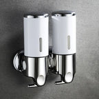 Wall Mounted Soap Dispenser | SudsStation Bathroom Organizer | Stainless Steel & ABS | 16.9 fl oz | Set of 1–3