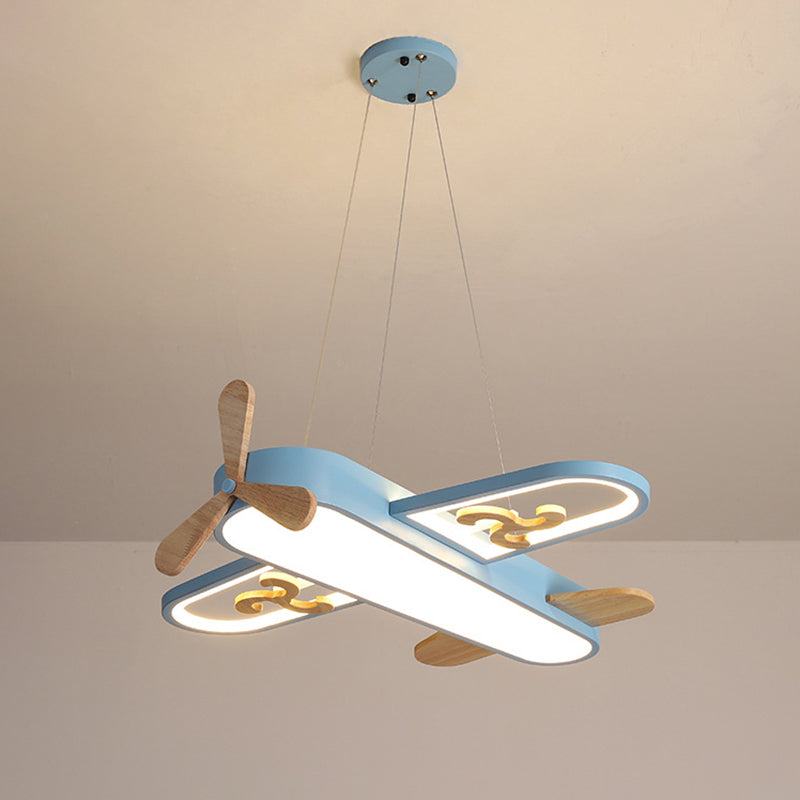 Plafoniera a LED per cameretta dei bambini a forma di aeroplano, lampada a sospensione LumaPlane dimmerabile con telecomando