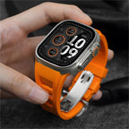 רצועת ספורט Zephra ל-Apple Watch, FKM עם אבזם כפול