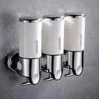 Wall Mounted Soap Dispenser | SudsStation Bathroom Organizer | Stainless Steel & ABS | 16.9 fl oz | Set of 1–3