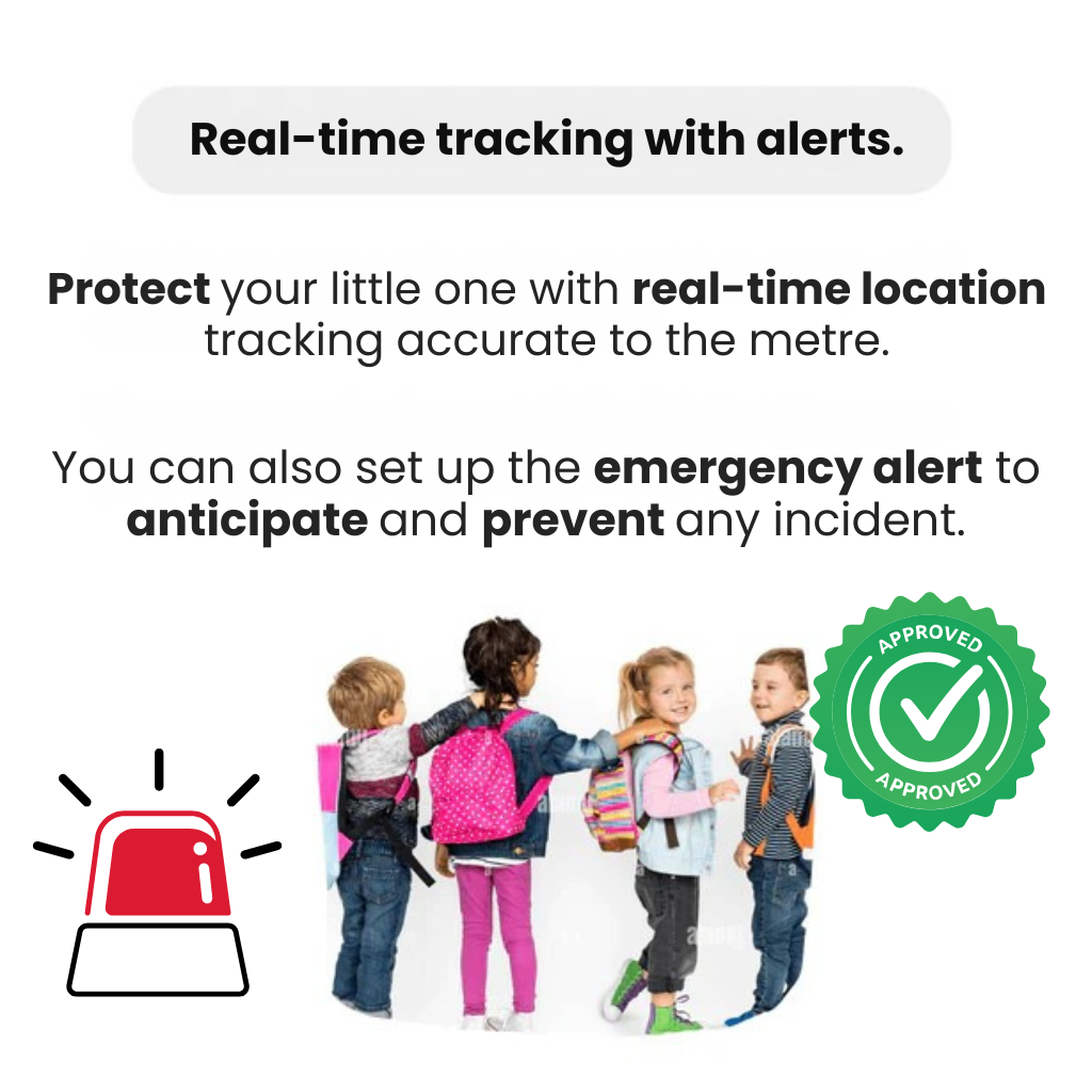KidiSafe waterdichte gps-tracker voor kinderen, live locatie en SOS-melding