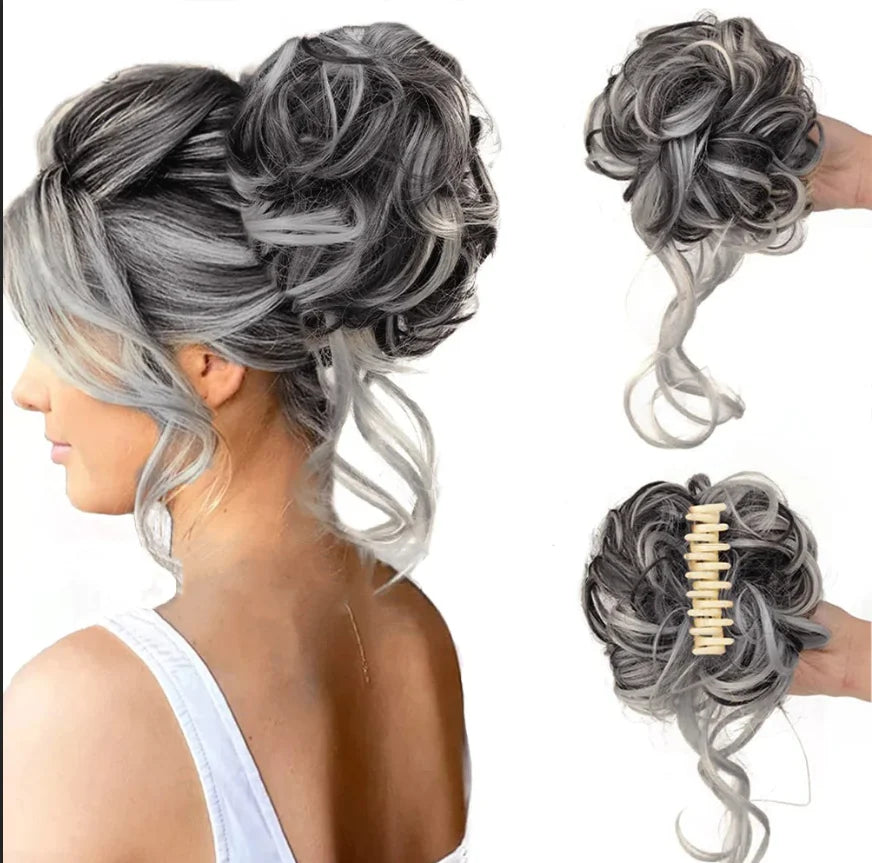 Curly Hair Bun – Clip-in Hair Piece with Volume and Natural Look
