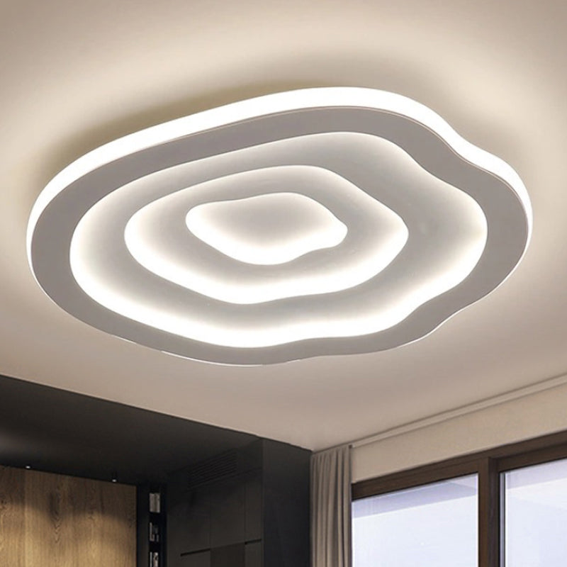 Lampada da soffitto ondulata in acrilico, luce LED bianco caldo AureliaWave