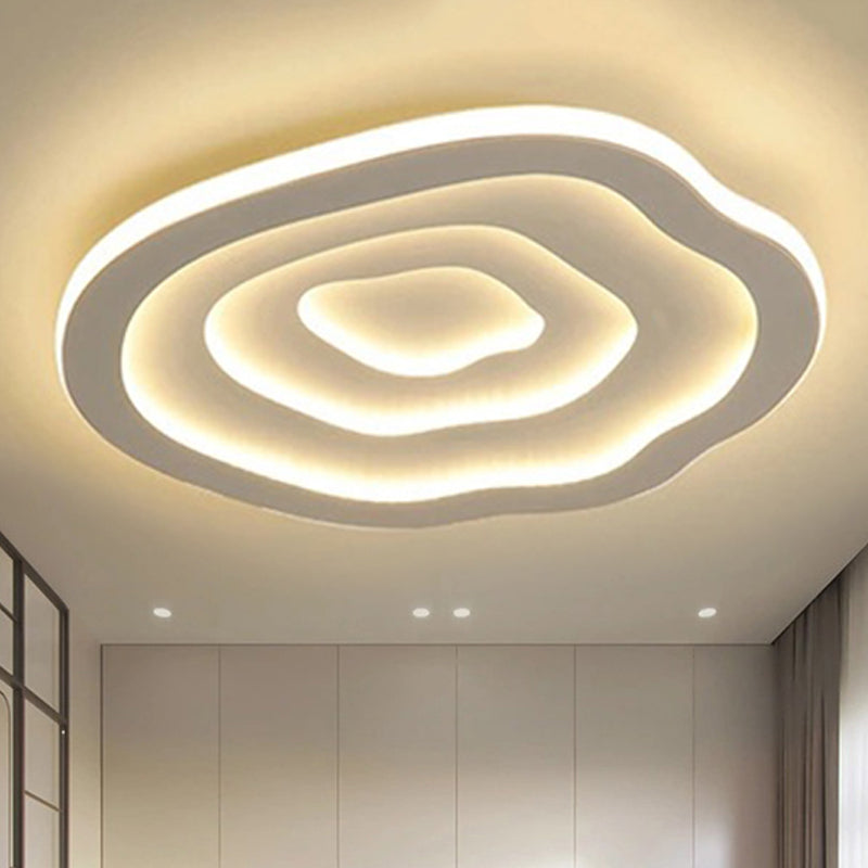 Lampada da soffitto ondulata in acrilico, luce LED bianco caldo AureliaWave