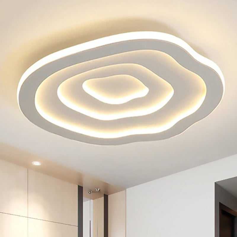 Lampada da soffitto ondulata in acrilico, luce LED bianco caldo AureliaWave