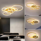 LunaRing Flydende Ring LED Loftslampe, Guld eller Hvid, Fjernbetjent Dæmpbar