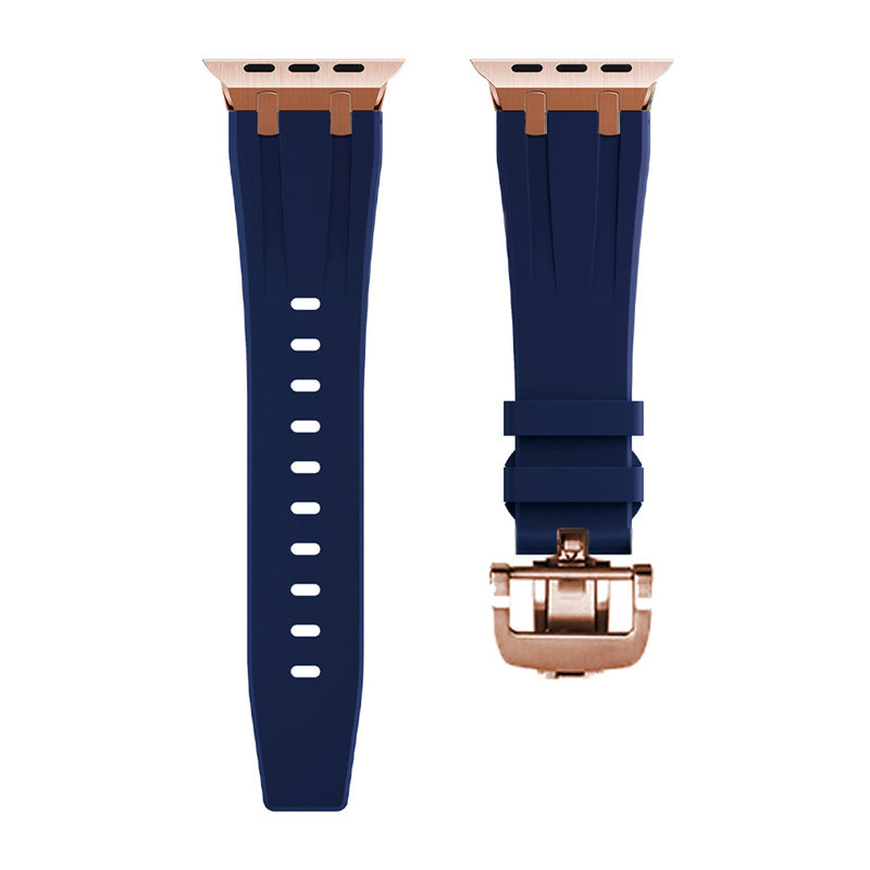 Novara Silicone Apple Watch Band With Titanium Adapter & Butterfly Clasp