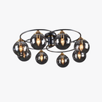Valentina Nordic Bubble Glass Ceiling Light, Gray/Amber - Neutralighting