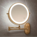 Vanity Mirror, AuroraLux Rechargeable Wall-Mount LED With Fold-Away Dual Arms