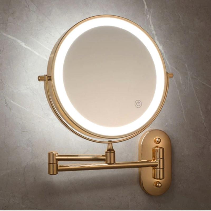 Vanity Mirror, AuroraLux Rechargeable Wall-Mount LED With Fold-Away Dual Arms