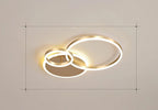 LunaRing Flydende Ring LED Loftslampe, Guld eller Hvid, Fjernbetjent Dæmpbar