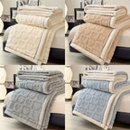 SnugLoom Coral Fleece Blanket, Reversible Heart & Letter Print