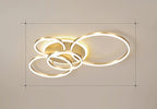 LunaRing Flydende Ring LED Loftslampe, Guld eller Hvid, Fjernbetjent Dæmpbar